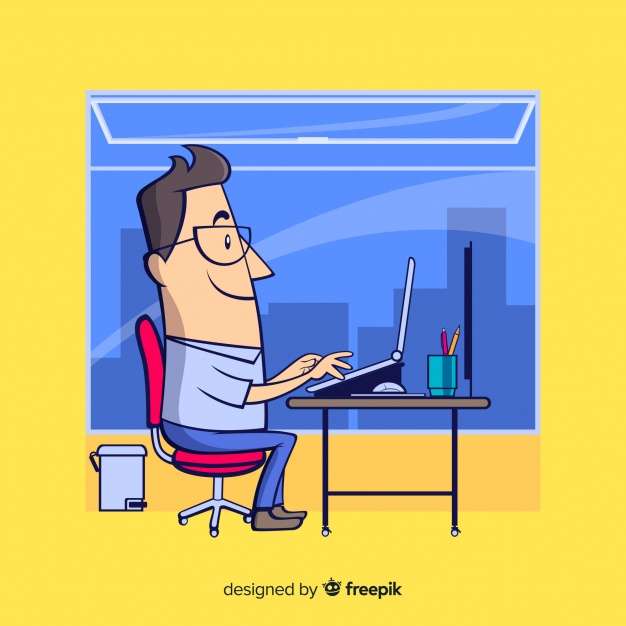 background,business,computer,paper,man,character,office,table,work,pencil,person,job,window,desk,business man,worker,chair,mouse,keyboard,management