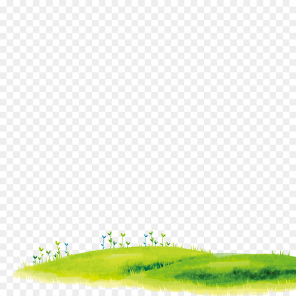 Free: Lawn Cartoon Grass - Green green show cute grass 