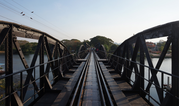 cc0,c1,thailand,asia,southeast asia,travel,traveling,backpacking,vacation,tourism,culture,kanchanaburi,track,train track,train,rails,bridge,war,architecture,history,river,metal,historic,landmark,monument,historical,famous,old,free photos,royalty free