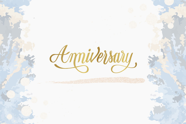 Free: Pastel wedding anniversary card vector 