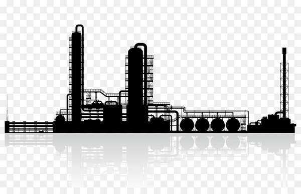 oil refinery,petroleum,chemical plant,refinery,factory,industry,chemical industry,petroleum industry,oil production plant,stock photography,gasoline,royaltyfree,metropolis,silhouette,engineering,skyline,landmark,monochrome,energy,black and white,png