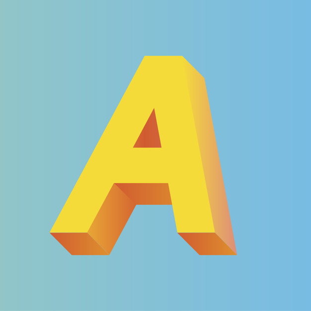 alphabet,3d,graphic,colorful,letter,neon,yellow,word,three,letter a,dimensional,three dimensional,a alphabet