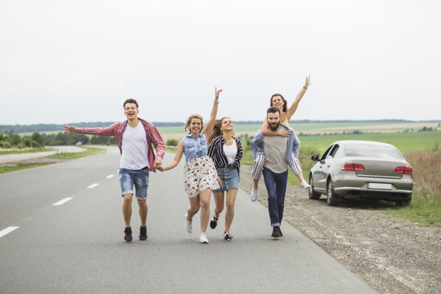 car,fashion,road,landscape,happy,holiday,happy holidays,shoes,friends,running,transport,fun,group,vacation,auto,friend,friendship,trip,transportation,care