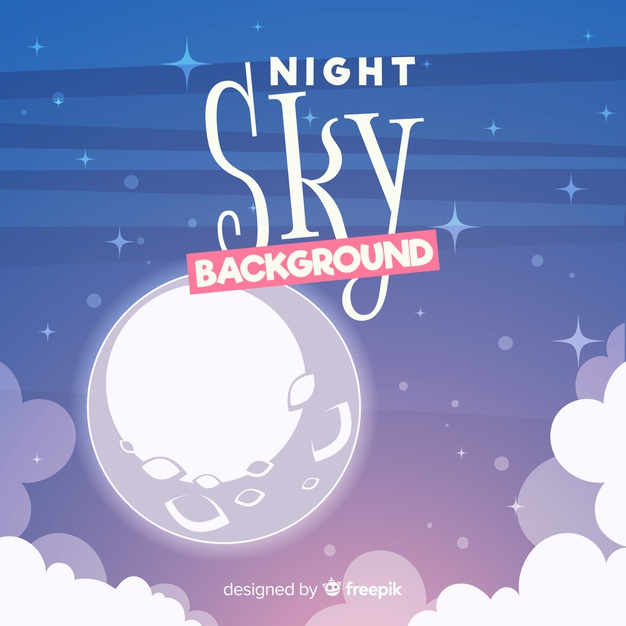 Free: Cartoon night sky background 