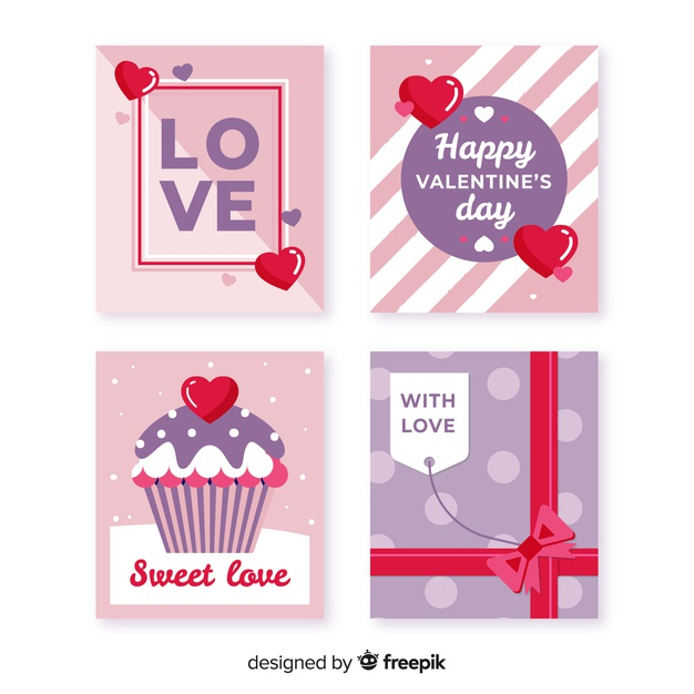 heart,card,love,celebration,valentines day,valentine,bow,cupcake,flat,stripes,dots,celebrate,valentines,romantic,beautiful,day,pack,collection,romance,february
