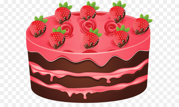 Chocolate Melted Strawberry Cake PNG - illustration - Clipart Cake PNG