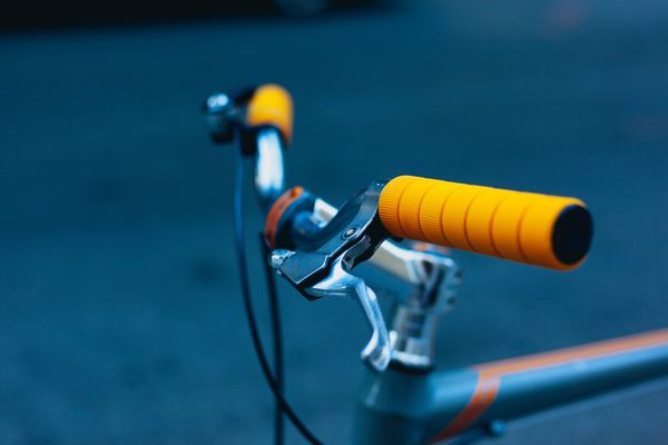 wood,book,white,gul,yellow,black,color,colour,colorful,bike,handlebar,bicycle,cycle,grip,brake,travel,transport,orange,cables,blue hour,blue,public domain images