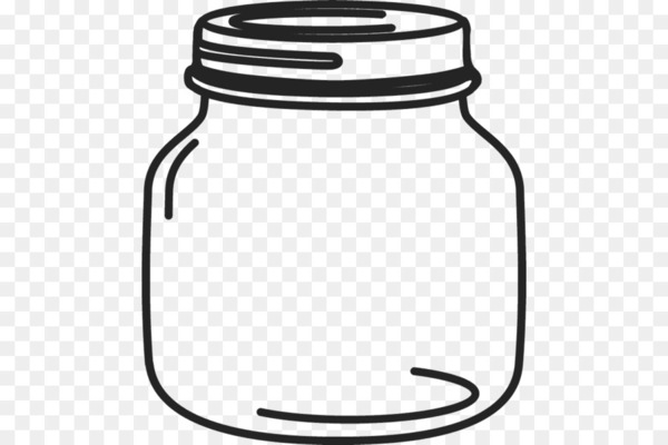 black and white mason jar clip art