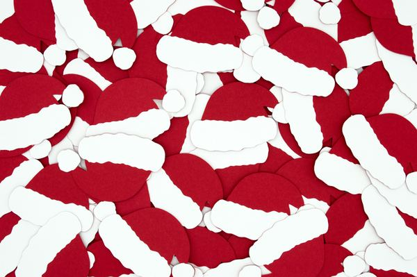 woman,man,passion,christmas,woman,female,holiday,christmas,red,paper,santa hat,christmas,holiday,party decor,white,red,paper hat,paper craft,craft,group,pile,public domain images