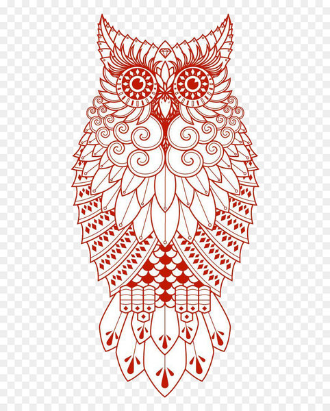 Free: Owl Drawing Tattoo - Red Owl 