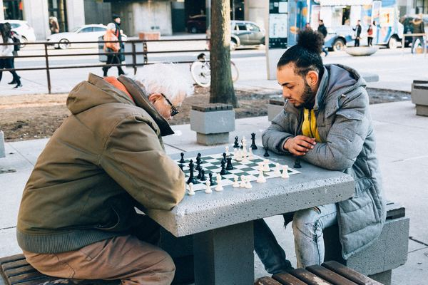 valiant,man,woman,person,man,woman,opponent,man,competition,man,men,male,chess,playing,game,park,table,bench,concrete,elderly,street,free pictures