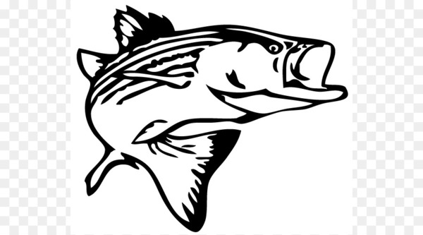 Free: Striped bass fishing Decal Clip art - Bass Jumping Cliparts