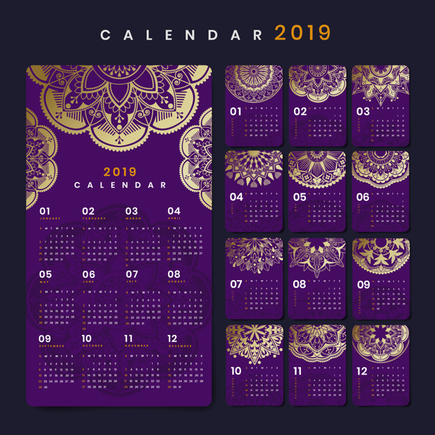 nineteen,two thousand nineteen,desk calendar 2019,calendar wall 2019,pocket calendar template,thousand,printed,illustrated,june,july,printable,april,organizer,february,may,two,deadline,annual,september,week,march,set,collection,month,pocket,january,august,calendar design,october,notification,november,desk calendar,year,violet,calendar 2019,date,planner,agenda,schedule,december,2019,poster design,desk,poster template,golden,yellow,purple,poster mockup,wall,graphic,graphic design,mandala,paper,template,design,gold,calendar,mockup,poster,pattern