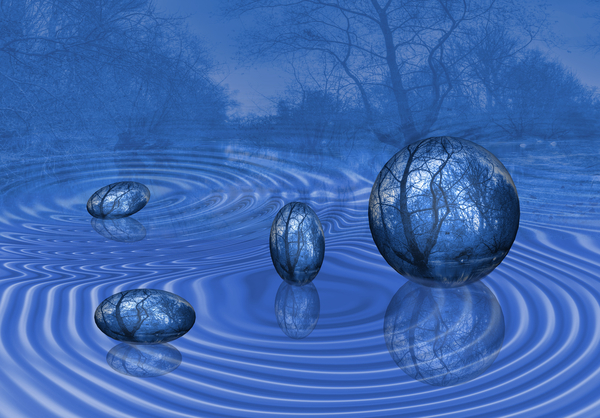 cc0,c2,balls,form,water,surreal,art,blow,pattern,blue,background,fantasy,wave,abstract,fractals,dream,rings,graphical,connected,digital art,surface,circle,mood,atmosphere,atmospheric,tree,lake,decoration,dark,night,free photos,royalty free
