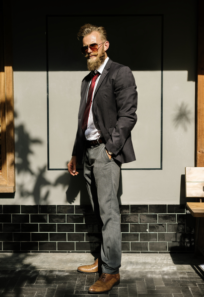 beard,business,confidence,corporate,courage,handsome,man,outdoors,smart,standing,style,suit,sunlight,sunny,fashion,suit,clothes,people
