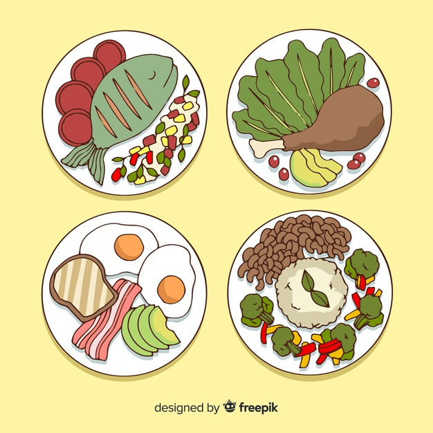 foodstuff,tomatoe,brocoli,tasty,set,delicious,bacon,collection,bean,pack,avocado,drawn,toast,dish,eating,nutrition,diet,healthy food,eat,healthy,egg,cooking,rice,fruits,vegetables,chicken,hand drawn,kitchen,fish,hand,food