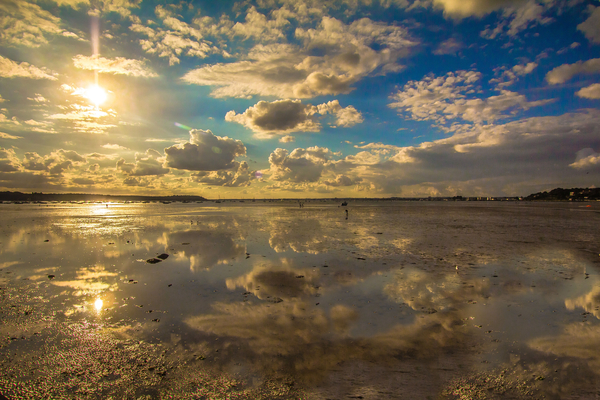 cc0,c2,low tide,reflection,sea,sunset,england,free photos,royalty free