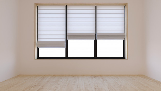 render,empty,plank,floor,curtain,natural,modern,window,room,wall,3d,sun,light,wood