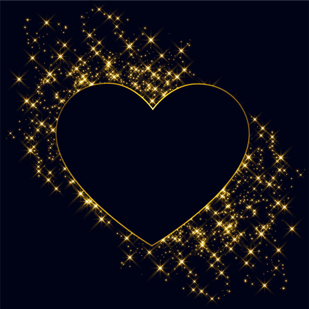 Gold Glitter Hearts Seamless Pattern Golden Hearts With Sparkles