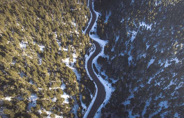 drone,aerial view,aerial,winter,snow,forest,aerial,greece,sea,aerial view,tree,woodland,forest,snow,winter,road,bend,track,valley,naturecapture,travel,free stock photos