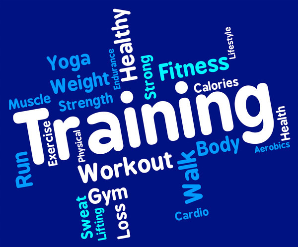 Free: Training Words Represents Get Fit And Exercising 