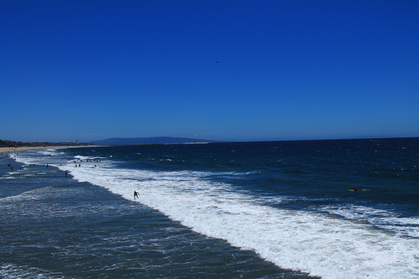 cc0,c1,beach,santa monica,california,blue,sky,clear,sea,water,free photos,royalty free