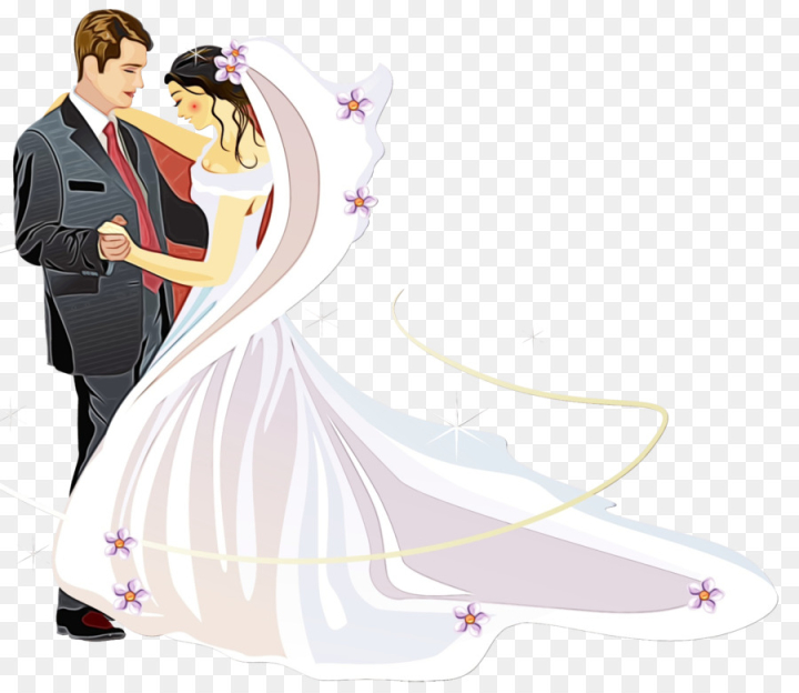 Free: Bridegroom, Wedding, Drawing, Gown, Bride PNG 