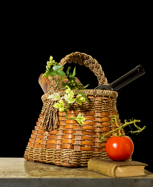cc0,c1,still life,basket,tomato,leaves,book,free photos,royalty free