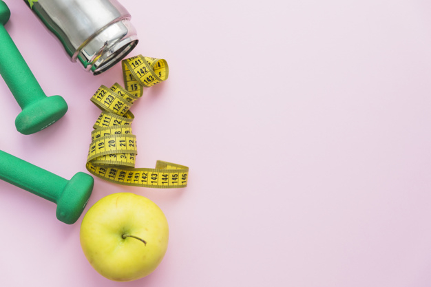background,water,green,fitness,green background,pink,fruit,gym,space,apple,backdrop,pink background,bottle,sweet,tape,exercise,open,background green,studio,simple background