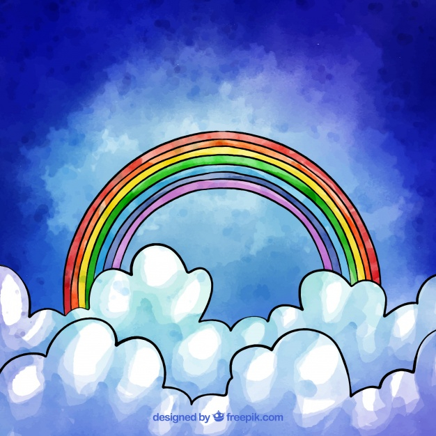 watercolor,light,nature,sky,cute,color,rainbow,colorful,clouds,colors,weather,fantasy,lovely