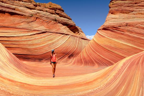 usa,architecture,sunset,landscape,river,cloud,web,man,interior,hiking,sandstone,canyon,rock formation,woman,lady,female,walking,waves,lines,rock,stone