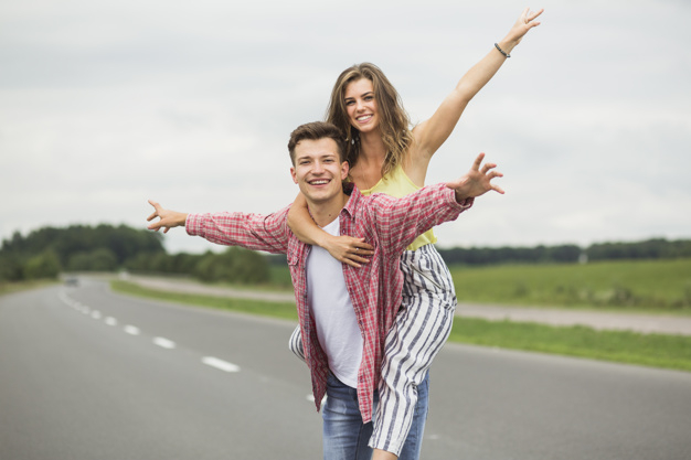 people,love,cloud,fashion,man,road,sky,beauty,smile,happy,couple,vacation,model,womens day,balance,care,freedom,together,young,back