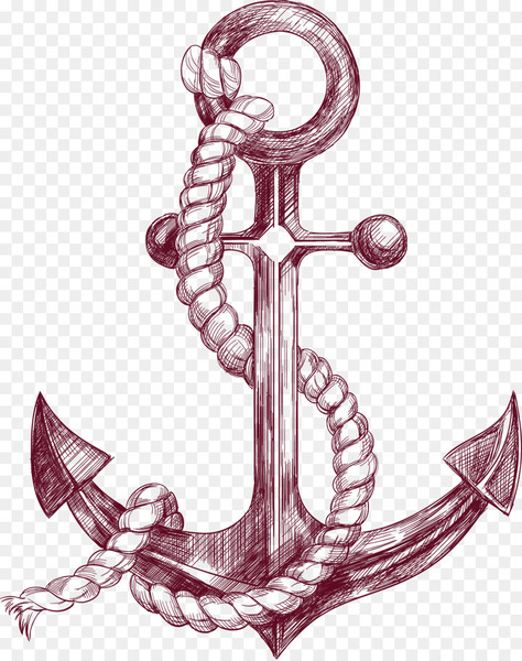 Free: Anchor Drawing Banner Illustration - Sketch anchor 