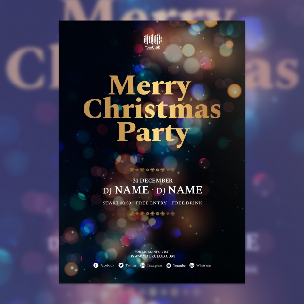 Free: Christmas cover template Free Psd - nohat.cc