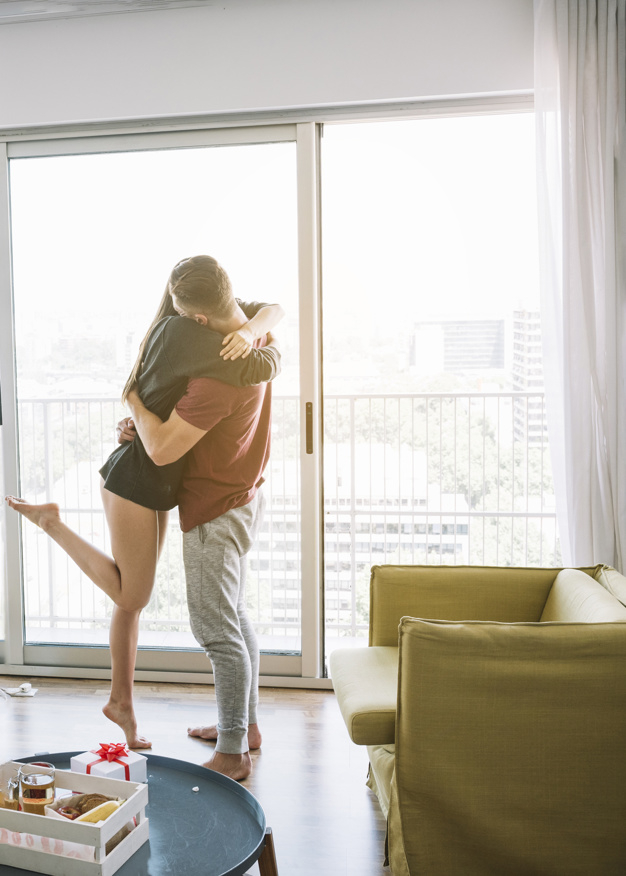 love,light,man,home,space,valentines day,valentine,happy,holiday,room,couple,happy holidays,window,womens day,romantic,together,young,view,festive,beautiful
