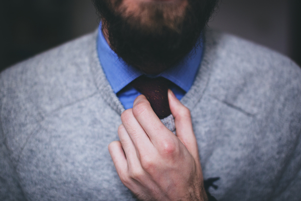 beard,collar,man,prince albert,sweater,tie
