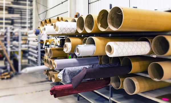 fabrics,factory,industry,manufacturing,production,rack,storage,textile,Free Stock Photo