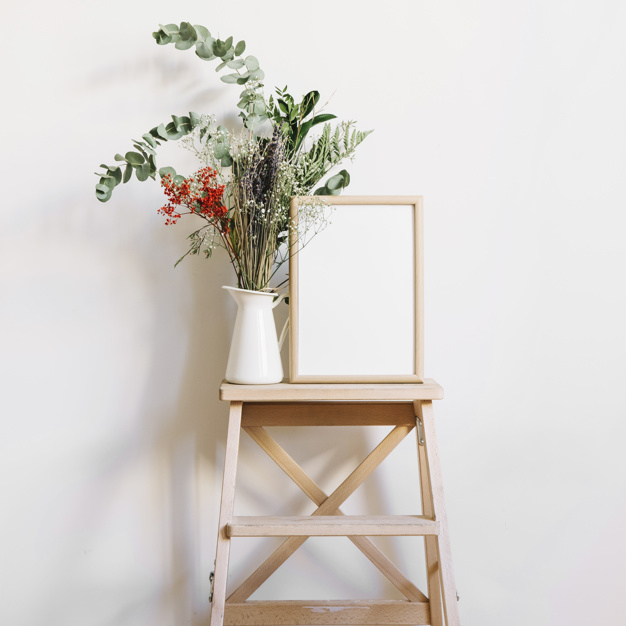 stool,composition,whiteboard,wood frame,decor,deco,wooden,decorative,chair,natural,flower frame,decoration,plant,floral frame,home,floral,frame,flower