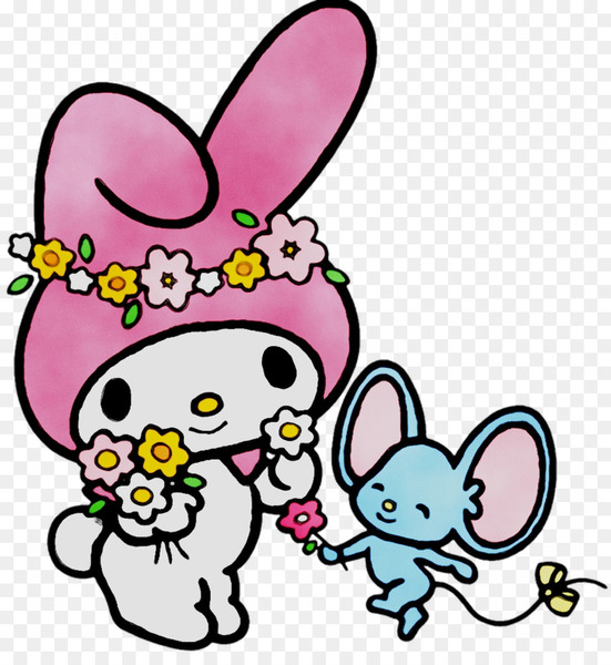 rabbit,my melody,hello kitty,sanrio,purin,little twin stars,cartoon,cinnamoroll,character,kuromi,toy,birthday,pink,animal figure,easter bunny,line art,ear,snout,rabbits and hares,sticker,fictional character,png