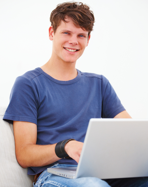 laptop,man,studient,smile,white laptop,white