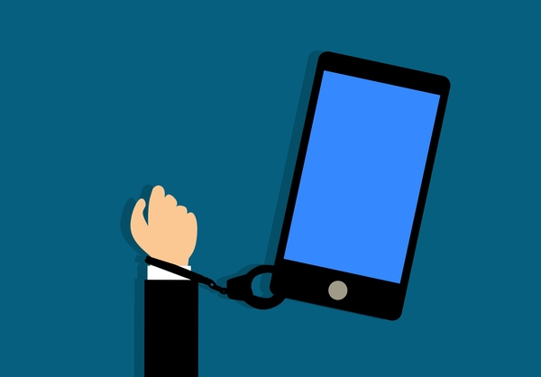 addiction,smartphone,addict,addicted,arm,blue,bound,brochure,browsing,cartoon,cellphone,chained,chatting,communication,habit,hand,handcuff,internet,lifestyle,media,mobile,online,phone,social,talking,technology,trouble,website