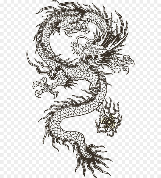 Free: Chinese dragon Illustration - Chinese dragon totem - nohat.cc