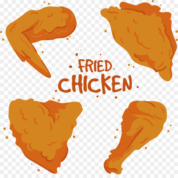 Free: Fried chicken Buffalo wing KFC Chicken nugget - Cartoon hand painted  fried food fried chicken 