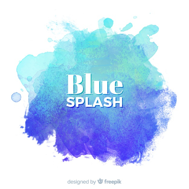 Free: Blue watercolor splash 