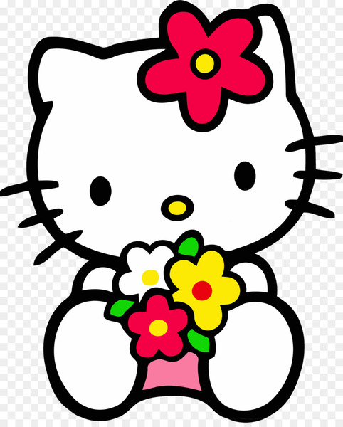 hello kitty,hello kitty online,sanrio,sticker,poster,desktop wallpaper,art,cuteness,flower,yellow,petal,artwork,smile,plant,png