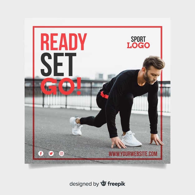 square banner,sportswear,sporty,jogging,fit,lifestyle,training,exercise,healthy,running,square,sports,photo,fitness,sport,template,frame,banner