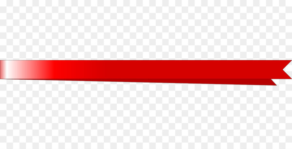 Red Ribbon Rectangle Bookmark