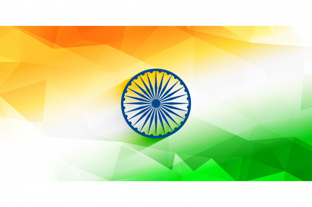 Free: Abstract indian flag background design 