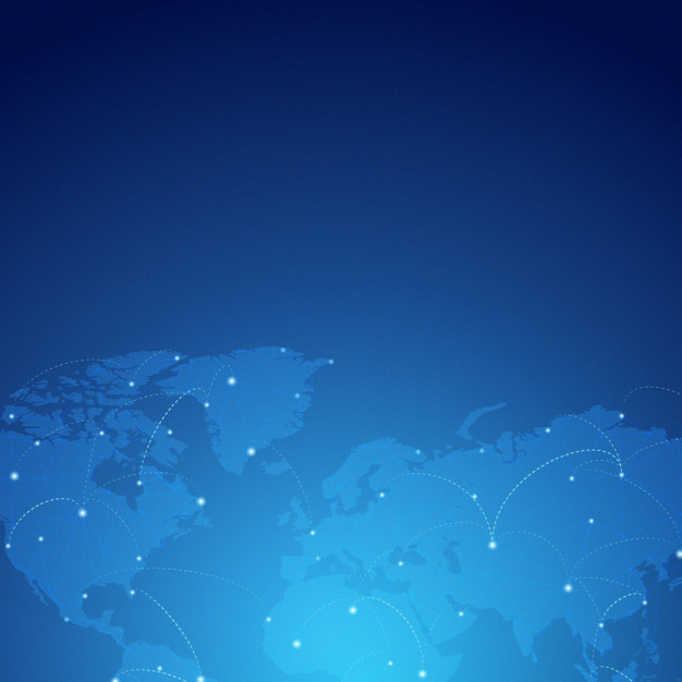 Free: Worldwide connection blue background illustration vector 