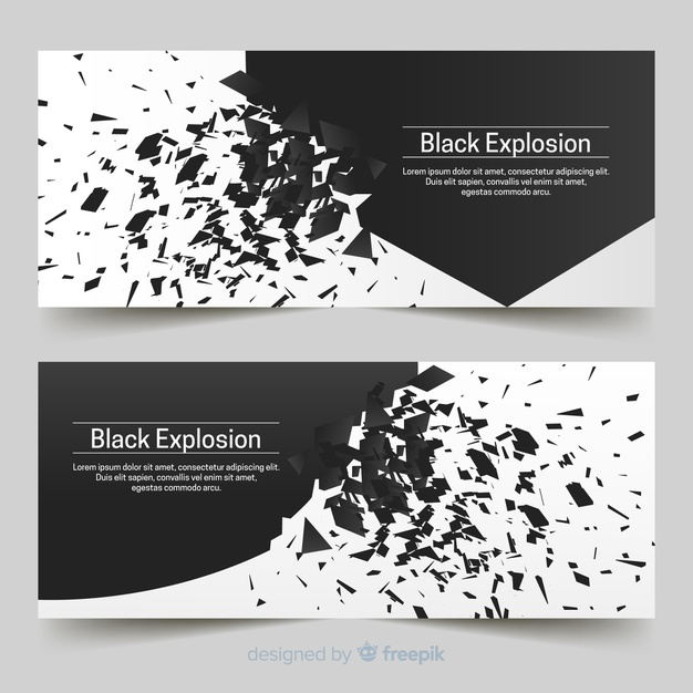 black explosion,shattered,piece,crash,break,particles,banner template,broken,abstract banner,crystal,explosion,black,triangle,banners,template,abstract,banner